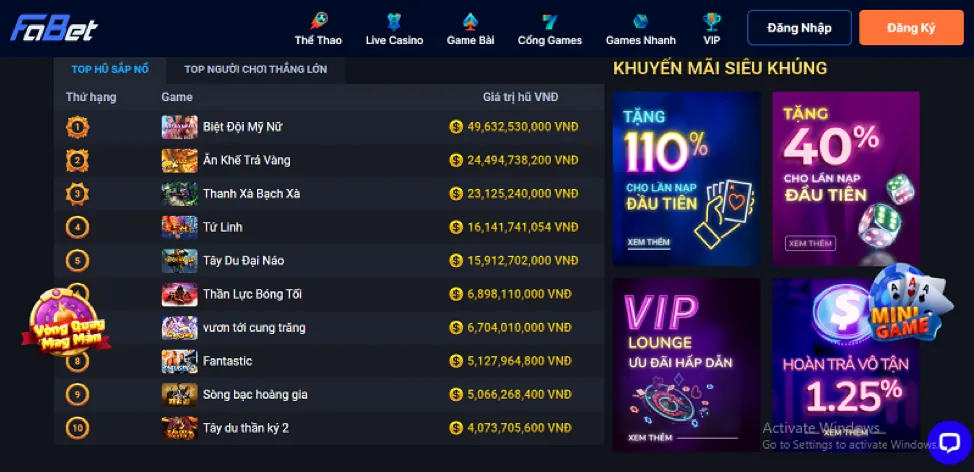 Các tựa game Nổ Hũ phổ biến tại luck8333